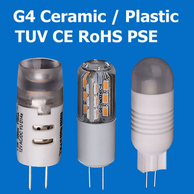 Ceramic / Plastic Material G4 LED Bulb