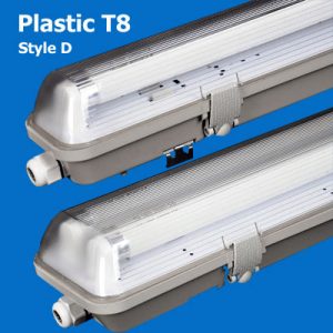 Plastic T8 Waterproof lamp fixture